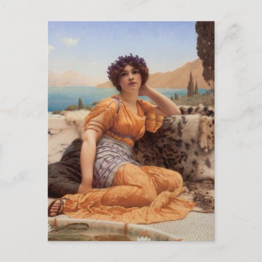 スミレを巻き、サフランの色合いのローブを着て ポストカード (正面)