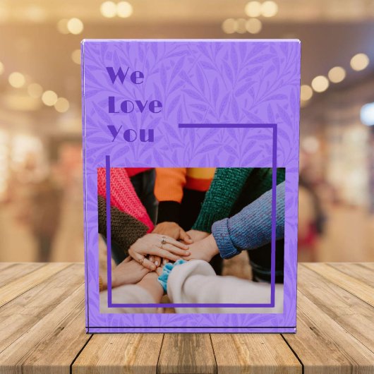 スミレカスタムトを動かす友達のための遠くに贈り物 フォトブロック