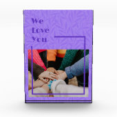 スミレカスタムトを動かす友達のための遠くに贈り物 フォトブロック (正面)