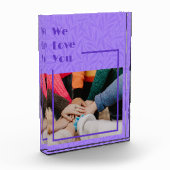 スミレカスタムトを動かす友達のための遠くに贈り物 フォトブロック (左)