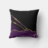 スミレットブラック大理石エーゲートダークグラマーゴールデン クッション (裏面)