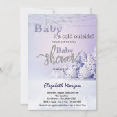 スミレ冬の風景林 招待状 (正面)