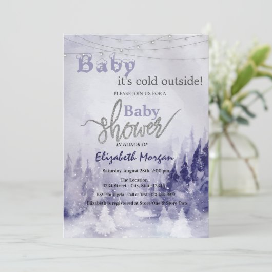 スミレ冬の風景雪 招待状 (スタンド正面)