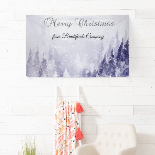 スミレ冬の風景雪 横断幕 (インサイチュ)