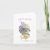 スミレ様ブラックパグイースターカード カード (正面)
