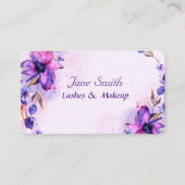スミレ水彩抽象芸術花 名刺 (正面)