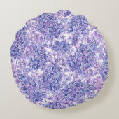 スミレ水彩薄紫花 ラウンドクッション (裏面)