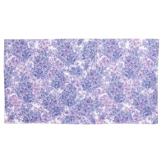 スミレ水彩薄紫花 枕カバー (正面左)