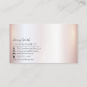 スミレ瑪瑙ジオードシックなメタリックソフトピンク爪、 ネイル 名刺 (裏面)