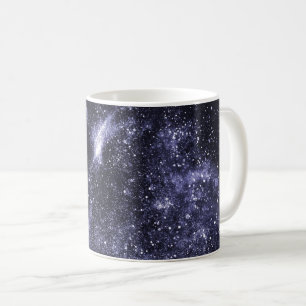 スミレ紫エブリーペリブラック抽象芸術銀河系 コーヒーマグカップ
