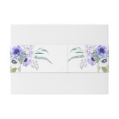 スミレ結婚トのアネモンの花 招待状ベリーバンド (裏面例)