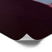 スミレ絵画ートと黄色の不規則な格子 ポスター (角)