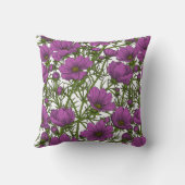 スミレ色のコスモスの花 クッション (裏面)