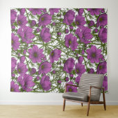 スミレ色のコスモスの花 タペストリー (インサイチュ(横))