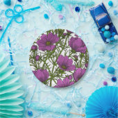 スミレ色のコスモスの花 ペーパープレート (パーティー)