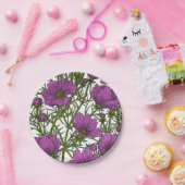 スミレ色のコスモスの花 ペーパープレート (パーティー)