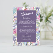 スミレ色のワイルドフラワーの緑の葉 エンクロージャーカード (スタンド正面)