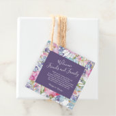 スミレ色のワイルドフラワーの緑の葉 フェイバータグ (インサイチュ)