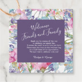 スミレ色のワイルドフラワーの緑の葉 フェイバータグ (正面)