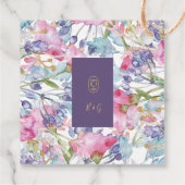 スミレ色のワイルドフラワーの緑の葉 フェイバータグ (裏面)