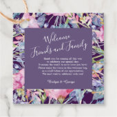 スミレ色のワイルドフラワーの緑の葉 フェイバータグ (正面)