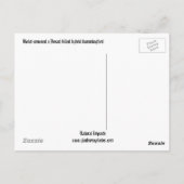 スミレ色の冠を持つx広いくちばしを持つハチドリ ポストカード (裏面)