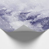 スミレ色の冬の風景 雪 ラッピングペーパー (角)