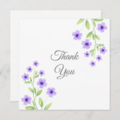 スミレ色の花 サンキューカード (正面/裏面)