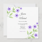 スミレ色の花 招待状 (正面)