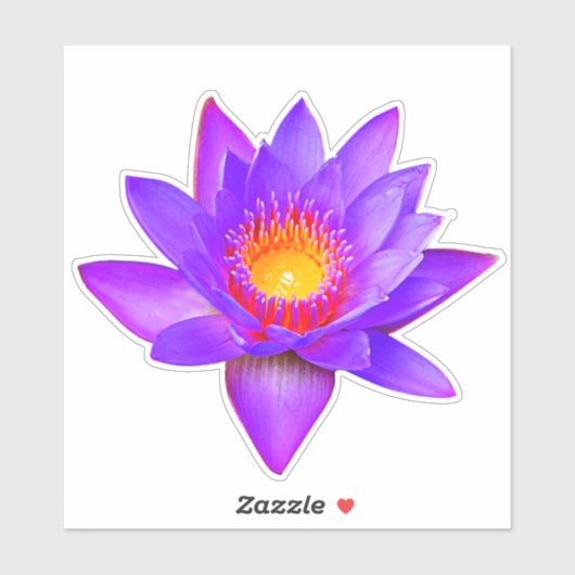 スミレ色の蓮の花ステッカー シール (シート)