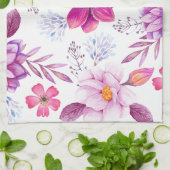スミレ色の薔薇 キッチンタオル (折り畳み)
