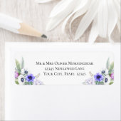 スミレ色アネモンの花 ラベル (インサイチュ)