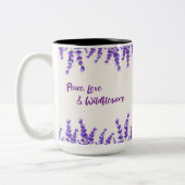 スミレ色ラベンダーワイルドフラワー ツートーンマグカップ (左)