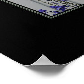 スミレ花と窓ポスター ポスター (角)