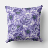 スミレ花の水彩模様 クッション (裏面)