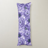 スミレ花の水彩模様 ボディピロー (裏面 (縦))