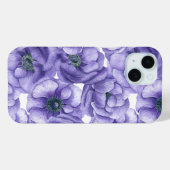 スミレ花の水彩模様 Case-Mate iPhoneケース (裏面 (横))