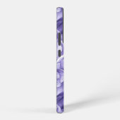 スミレ花の水彩模様 SAMSUNG GALAXYケース (右側面)