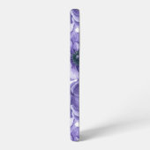 スミレ花の水彩模様 SAMSUNG GALAXYケース (左側面)