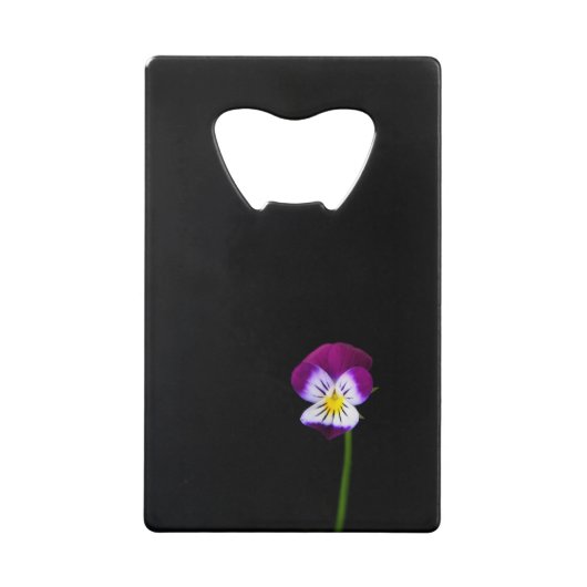 スミレ花ボクナ クレジットカード栓抜き (正面)