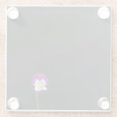 スミレ花同胞体 ガラスコースター (裏面)