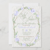 スミレ花緑テラリウム赤ちゃんシャワー 招待状 (正面)