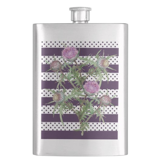 スミレ花 フラスク (正面)