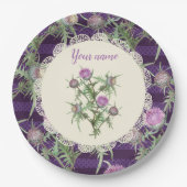 スミレ花 ペーパープレート (正面)