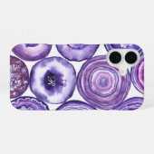 スミレ酸模様モノグラム iPhone 16ケース (裏面横)