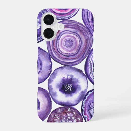 スミレ酸模様モノグラム iPhone 16ケース (裏面)