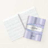 スミレ銀瑪瑙の大理石名 ノートブック (内部)