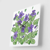 スミレ スクエア壁時計 (傾斜)