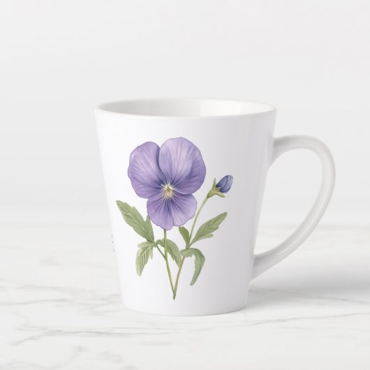 スミレ 二月の誕生花 カフェラテマグ (右)