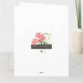 スミレ、母の日のカード、あいさつスペインのき カード (裏面)